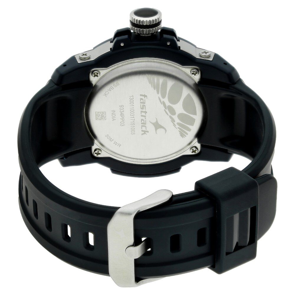 Fastrack Quartz Analog Blue Dial Plastic Strap Watch for Guys