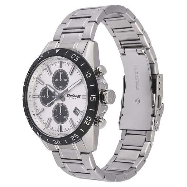 Titan Octane White Chrono Stainless Steel Strap watch for Men - image number 2