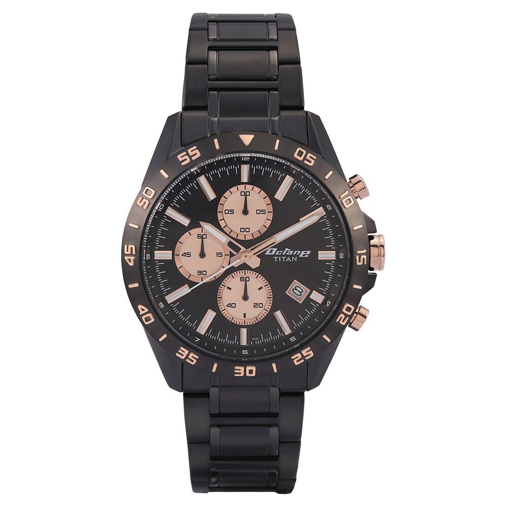 Titan chronograph black dial men's watch shop