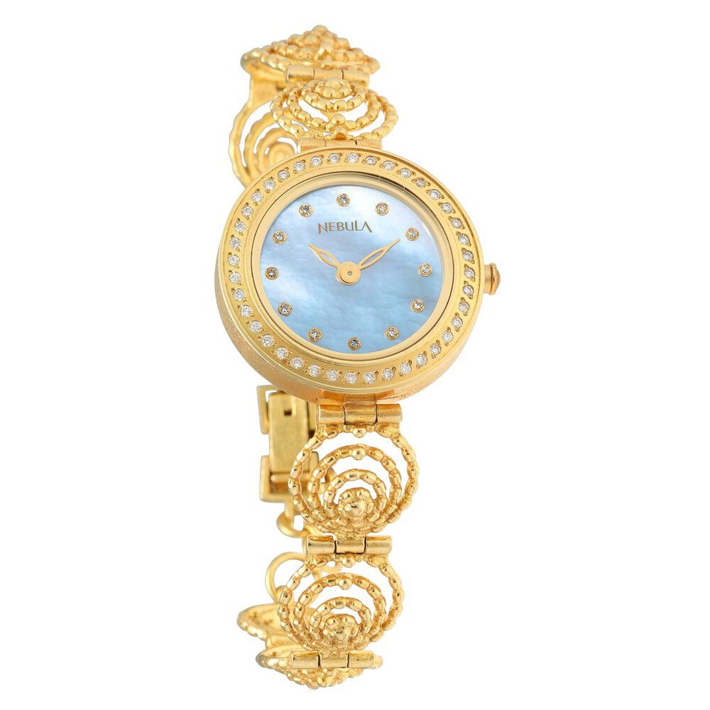 Buy Online Titan Nebula Nakashi Quartz Analog 18 Karat Solid Gold Watch for Women ns5567dm06 Titan