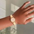 Titan Nebula Lustre 18k Gold Analog Leather Strap Watch for Women - image number 6