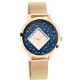 Fastrack Fit Outs Quartz Analog Blue Dial Metal Strap Watch for Girls