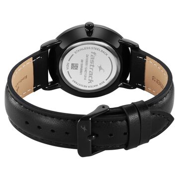Fastrack Stunners X Quartz Analog Black Dial Leather Strap Watch For Guys