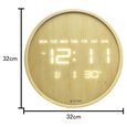 Titan Wood-Grain LED Digital Clock - 32 cm x 32 cm (Medium) - image number 4