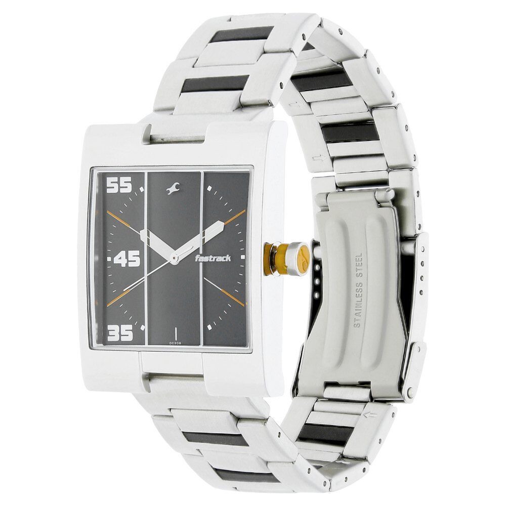 Buy Online Fastrack Quartz Analog Grey Dial Stainless Steel Strap Watch for Guys 1477sm03 Titan