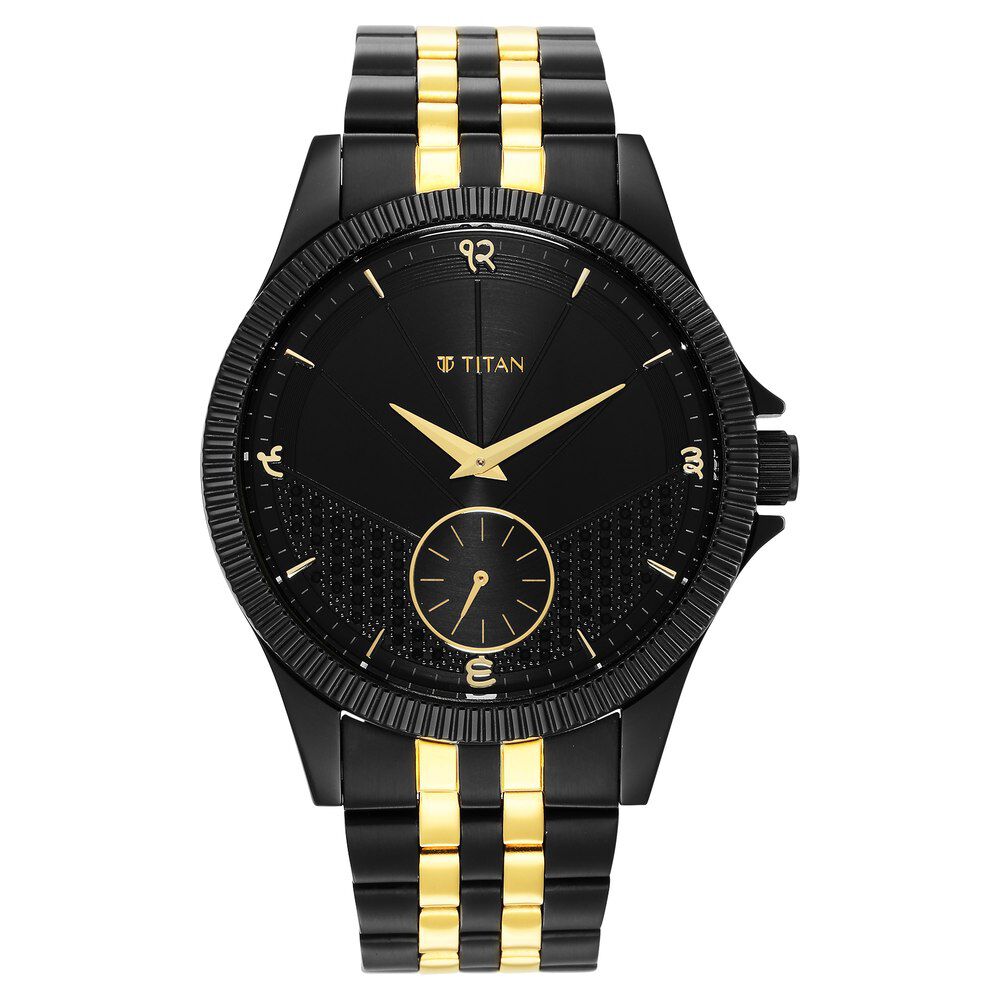 Buy Online Titan Punjab Collection Black Dial Analog Stainless
