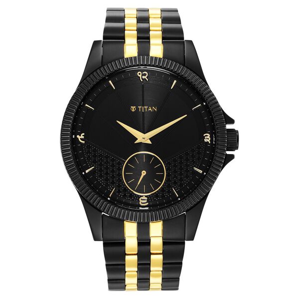 Titan Punjab Collection Black Dial Analog Stainless Steel Strap Watch for Men - image number 1