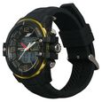 SF Quartz Analog Digital Dial Silicone Strap Watch for Men - image number 1