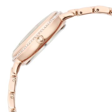 Fastrack Vyb Enigma Quartz Analog Rose Gold Dial Rose Gold Metal Strap Watch For Women