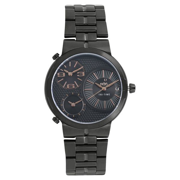 Xylys Swiss Analog Black Stainless Steel Strap and Black Dial Watch For Men - image number 0