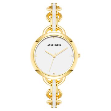 Anne Klein Quartz Analog White dial Metal Strap Watch for Women