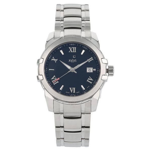 Xylys Swiss Analog with Date Silver Stainless Steel Strap and Black Dial Watch For Men - image number 0