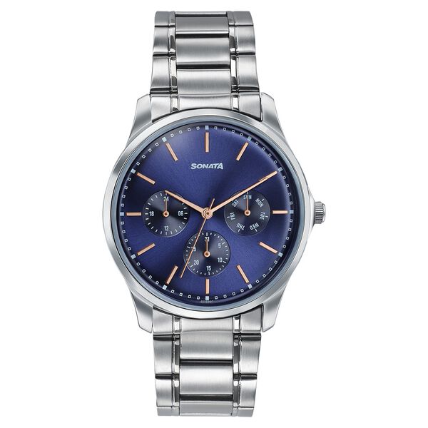 Sonata Men's Work Wear Navy dial Watch - Premium Multifunction design for everyday style - image number 0