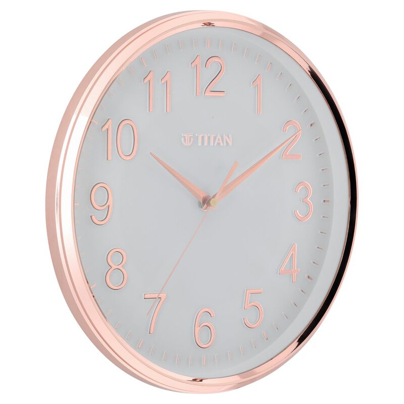 Titan Classic White Metallic Finish Wall Clock with Silent Sweep Technology - 30 cm x 30 cm (Medium) - image number 2