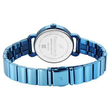 Fastrack Pulse Quartz Analog Blue Dial Stainless Steel Strap Watch for Girls