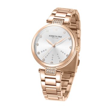 Kenneth Cole Quartz Analog Silver Dial Stainless Steel Strap Watch for Women