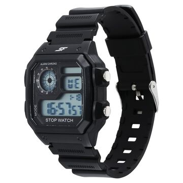 SF Hexa Digital Dial Unisex Watch With Polyurethane Strap