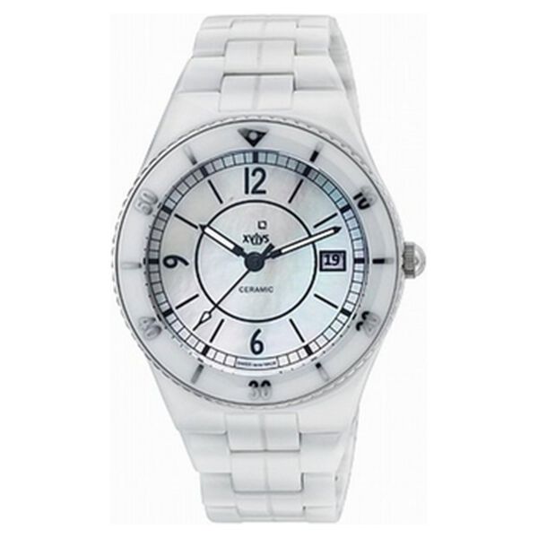 Xylys Swiss Analog with Date White Dial And Ceramic Strap Watch For Women - image number 0