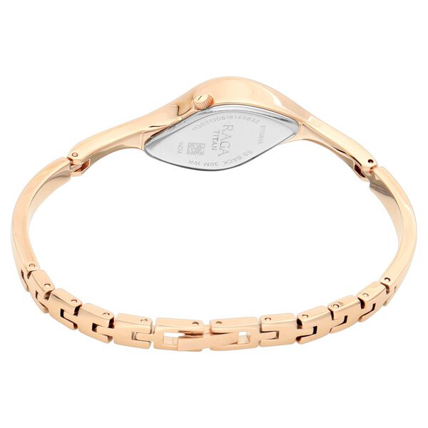 Titan Quartz Analog Mother of Pearl Dial Metal Strap Watch for Women - image number 3