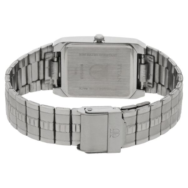 Titan Quartz Analog with Date Black Dial Stainless Steel Strap Watch for Men - image number 3