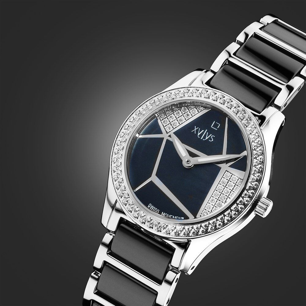 Buy Online Xylys Shimmer Swiss Analog Steel & Ceramic Mother of