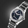 Xylys Shimmer Swiss Analog Steel & Ceramic Mother of Pearl Black Dial Watch for Women - image number 1
