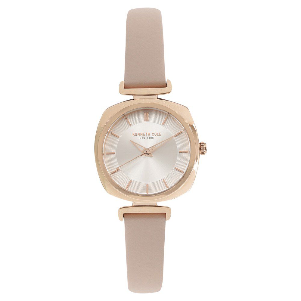 Buy Online Kenneth Cole Quartz Analog Silver Dial Leather Strap