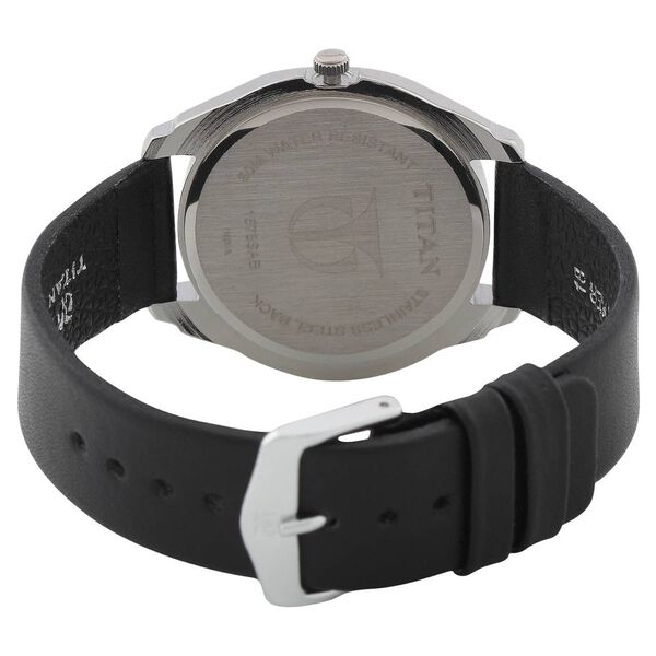 Titan Analog Black Dial with Day and Date Leather Strap Watch for Men - image number 2