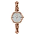 Poze Poze Quartz Analog White Dial Rose Gold Metal Strap Watch For Women - image number 1