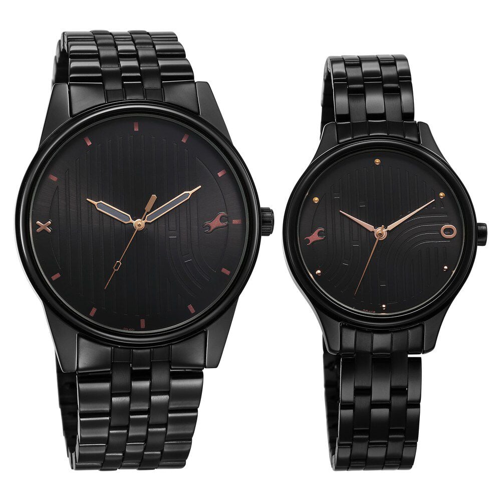 Fastrack black rubber watch sales