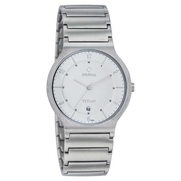 Titan Quartz Analog with Date Silver Dial Watch for Men - image number 0