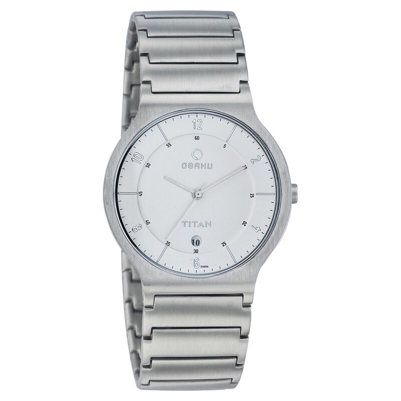 Titan Quartz Analog with Date Silver Dial Watch for Men