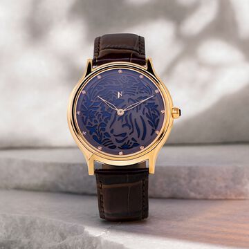 Titan Nebula Deccan Treasures Quartz Analog with Date 18 Karat Solid Gold Watch for Men