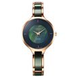 Xylys Seraphina Quartz Analog Blue Round Dial Rose Gold Steel & Ceramic Strap Watch For Women - image number 1