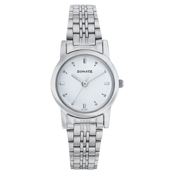 Sonata Quartz Analog White Dial Strap Watch for Women - image number 0