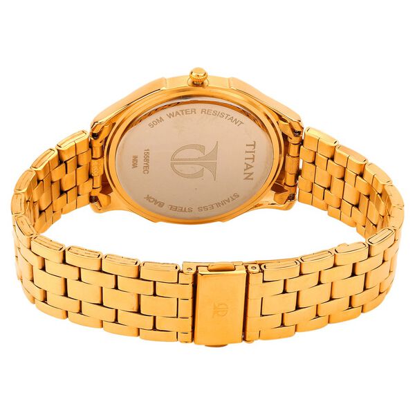 Buy Online Titan Tycoon Silver Dial Analog with Date Metal Strap