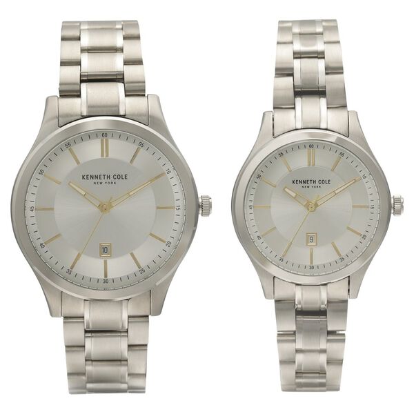 Kenneth Cole Quartz Analog Silver Dial Stainless Steel Strap Watch for Couple - image number 1
