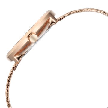 Titan Raga Memoirs Quartz Analog Mother Of Pearl Round Dial Rose Gold Metal Strap Watch For Women