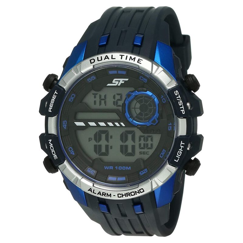 Buy Online SF Digital Watch with Blue Strap for Unisex 77101pp02 Titan