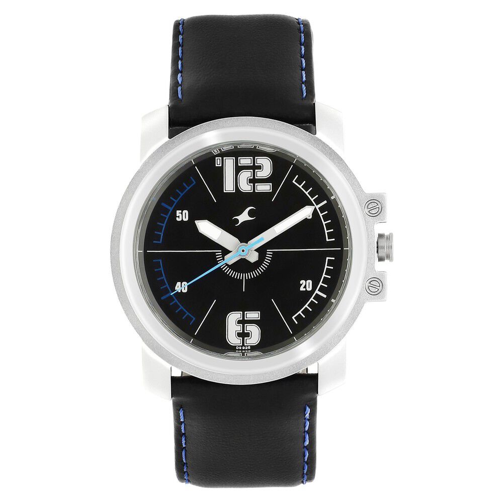 Buy Online Fastrack Hitlist Quartz Analog Black Dial Leather Strap Watch for Guys np3039sl09 Titan