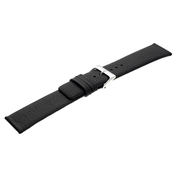 22 mm Black Genuine Leather Straps for Men - image number 3