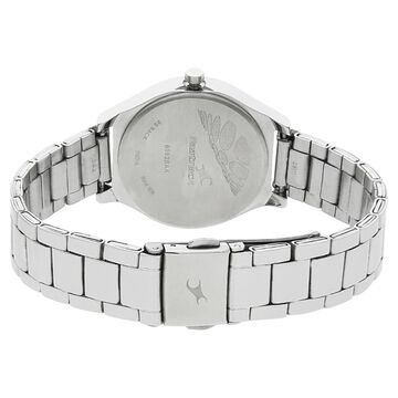 Fastrack Bare Basics Quartz Analog Brown Dial Stainless Steel Strap Watch for Girls