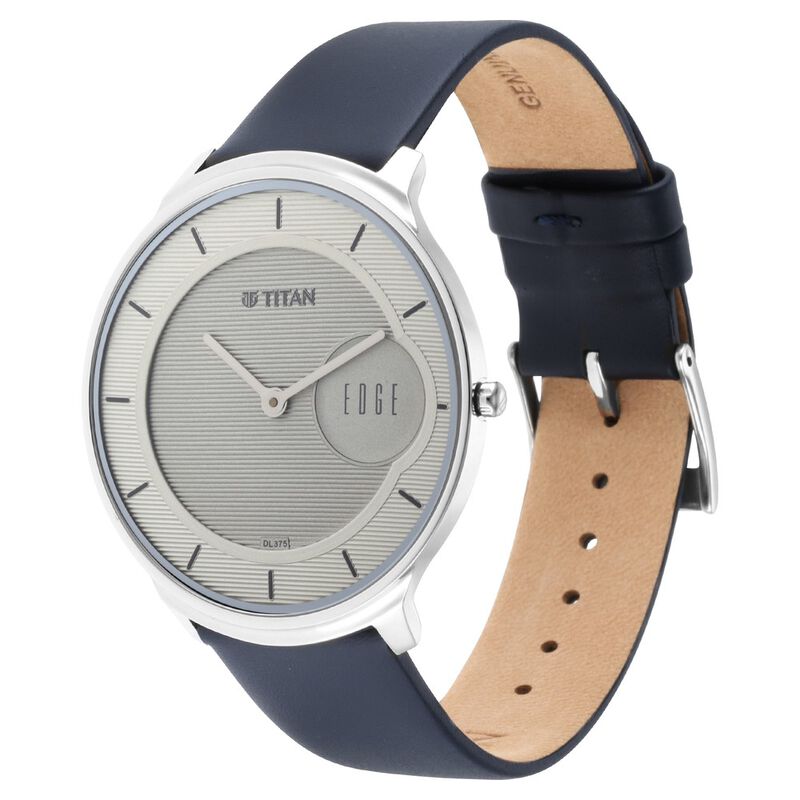 Titan Edge Baseline Grey Dial Analog Leather Strap watch for Men - image number 2