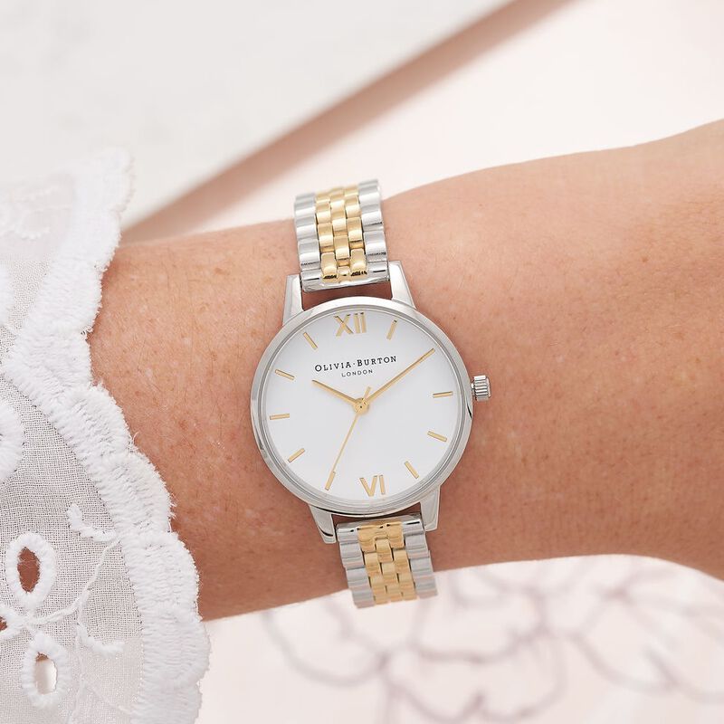 Olivia Burton Quartz Analog White Dial Stainless Steel Strap Watch for Women - image number 3