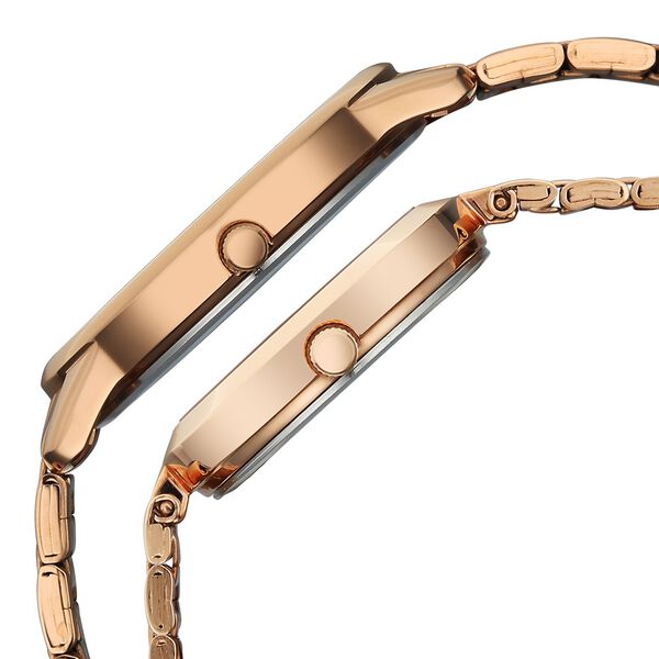 Titan Bandhan Eternal Pair Analog with Silver Dial Rose Gold Stainless Steel Strap Watch for Couples - image number 3