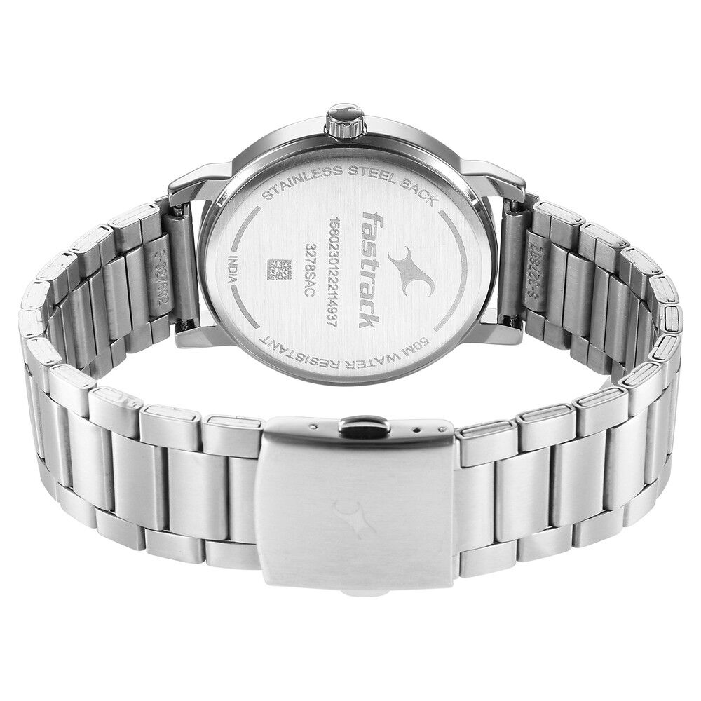 Buy Online Fastrack Stunners Black Dial Metal Strap Watch for Guys 3278sm05 Titan