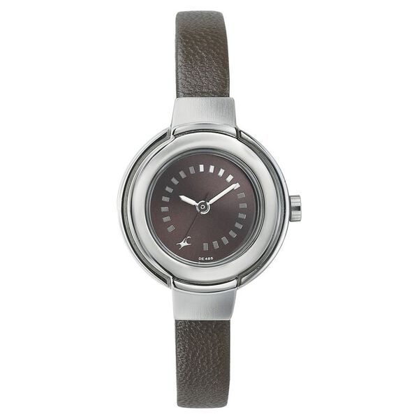 Fastrack Quartz Analog Grey Dial Leather Strap Watch for Girls - image number 0