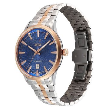 Xylys Swiss Automatic Blue Dial Two Toned Stainless Steel Strap Watch For Men