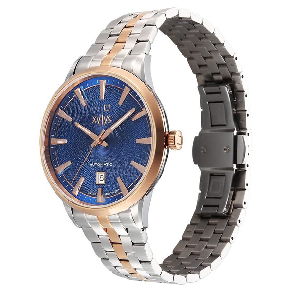 Xylys Swiss Automatic Blue Dial Two Toned Stainless Steel Strap Watch For Men - image number 2