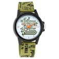 Fastrack Hashtag Quartz Analog White Dial Silicone Strap Unisex Watch